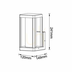 Mantra NEVADA 8899 outdoor wall light E27 dark grey RAL 7043 small 4