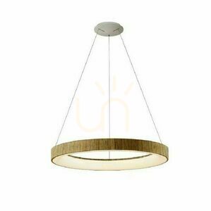 Mantra NISEKO II LED ring pendant light 65 cm wood effect with remote 8575 small 0