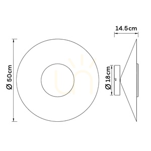 Mantra ORION 8128 white and black LED wall light 50 cm 24 W 3000 K small 7