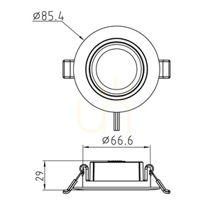 Mantra PANAMA 8763 black recessed LED downlight 6W CCT small 6