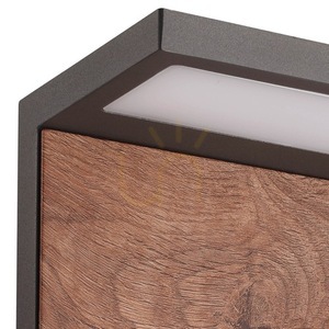 Mantra RUKA 6770 outdoor wall light, dark grey with wood-effect panel, LED 13 W, 3000 K, IP65 small 1