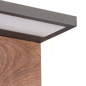 Mantra RUKA 6770 outdoor wall light, dark grey with wood-effect panel, LED 13 W, 3000 K, IP65 small 2