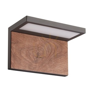 Mantra RUKA 6770 outdoor wall light, dark grey with wood-effect panel, LED 13 W, 3000 K, IP65 small 0