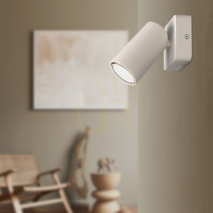 Mantra SAL 6284 wall spotlight, matt white, 1 × GU10, with switch small 6