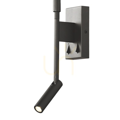 Check Wall Light Mantra TORCH Matte Black Aluminum 3000K 6+3W 6703
