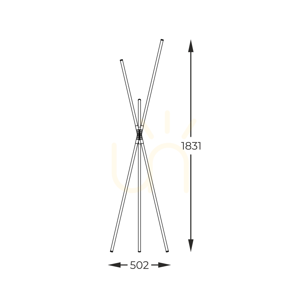Display Floor lamp Zuma Line LAUTARO 1005 black 1xLED Floor lamp Zuma Line LAUTARO 1005 black 1xLED