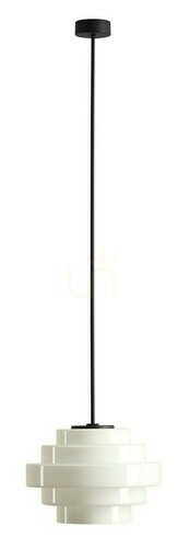 Check Plafond Aldex Filo Milky L black metal glass 22 cm 9001PL_G1_L