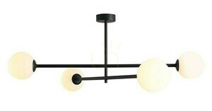 Aldex Pinne 4 ceiling light, black metal and glass, 1080PL_L1 small 0