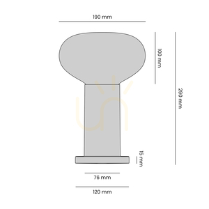 Aldex Flo Cream S Table Lamp, Cream Steel and Opal Glass, 19 cm, 7000B9_S small 3
