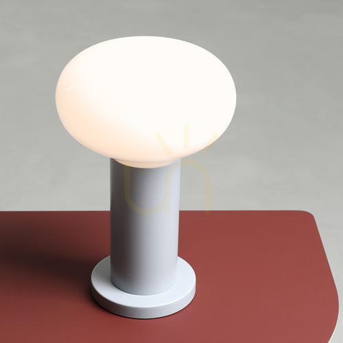 Check Aldex Flo Grey S grey table lamp, steel and glass, 29 cm, E14 7000B22_S