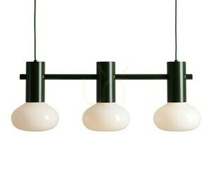 Aldex Flo 3 Moss S pendant light, dark green, opal glass, 3×E14, 75 cm, 7000E26_S small 0