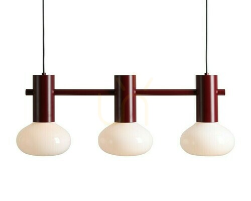 Check Aldex Flo 3 Ruby S Pendant Light Opal Glass 3-Light 7000E27_S