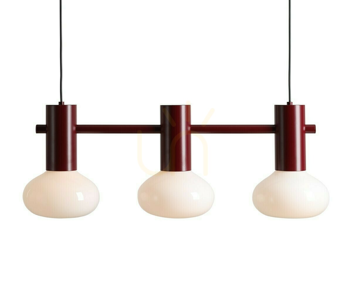 Aldex Flo 3 Ruby S Pendant Light Opal Glass 3-Light 7000E27_S