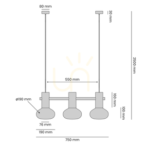 Pendant Lamp Aldex Flo 3 Mokka S Opal Glass 7000E28_S small 1