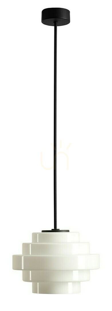 Ceiling Light Aldex Filo Milky M Black Metal 22 cm 9001PL_G1_M