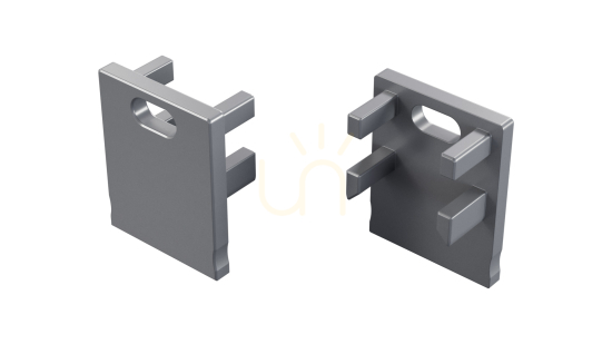 ALU plug LUMINES Bruno silver anodized with hole