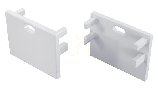 ALU LUMINES Mott white lacquered plug with hole