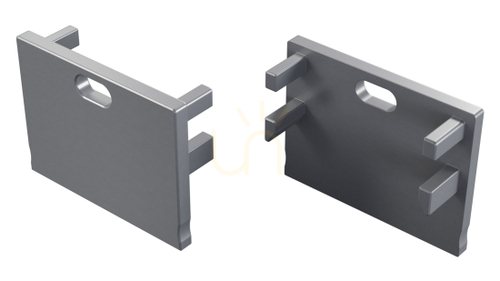 Check ALU plug LUMINES Motta silver anodized with hole