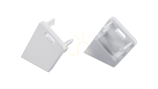 ALU plug LUMINES Sono white lacquered right with hole