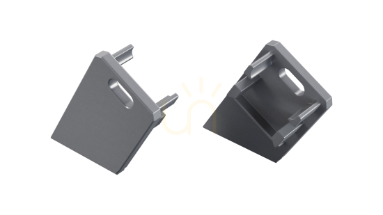 ALU plug LUMINES Sono silver anodized left with hole