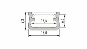 LUMINES A aluminium LED profile, gold RAL1923, 2.02 m small 1