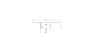 LUMINES profile type NIPO raw 1 m small 1