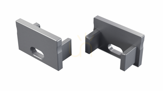 ALU blanking plug for LUMINES FMN LED profile silver with hole