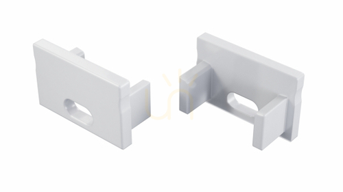 Check White aluminium end cap with cable hole for Lumines FINO/NIPO/MITO LED profiles