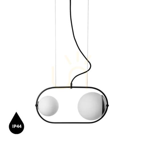 Check KOBAN A black ceiling pendant lamp with increased IP44 waterproofing UMMO