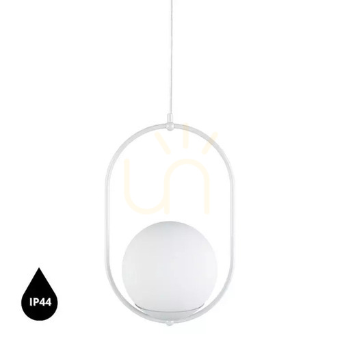 Check KOBAN B white ceiling pendant lamp with increased IP44 waterproofing UMMO