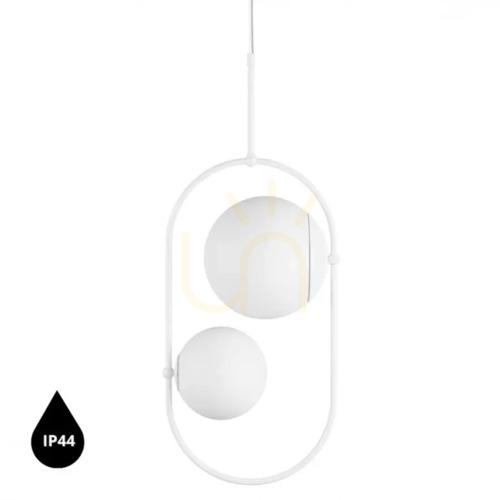 Check KOBAN C white ceiling pendant lamp with increased IP44 waterproofing UMMO