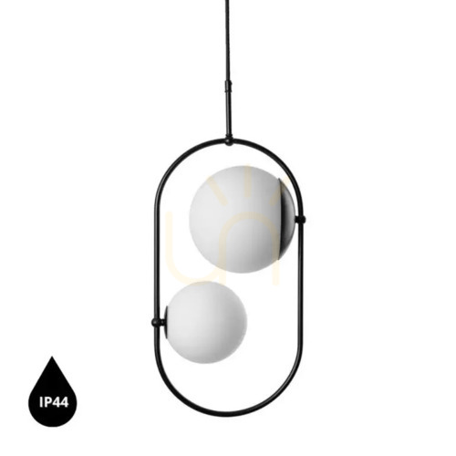 Check KOBAN C black ceiling pendant lamp with increased IP44 waterproofing UMMO