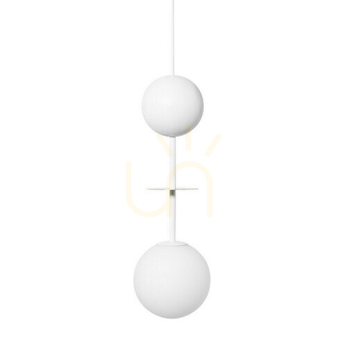 Check OIO A white ceiling pendant lamp with brass UMMO element
