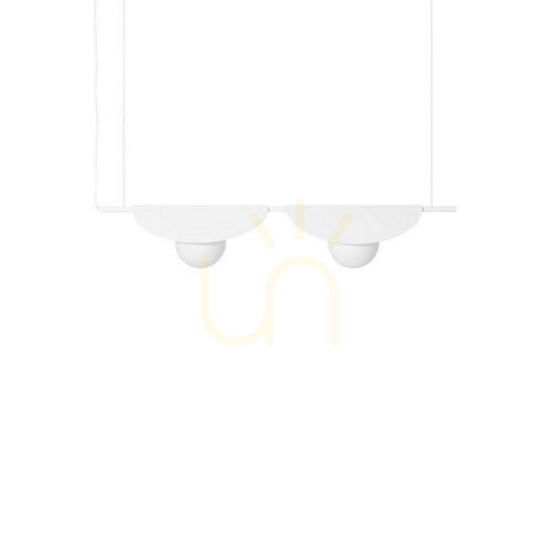 Check SALLO B white double ceiling lamp by UMMO