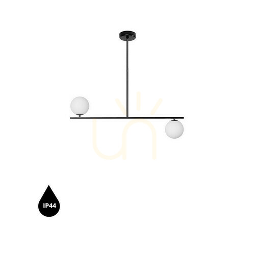 Check SUGURI C black M-size ceiling lamp with increased IP44 UMMO waterproofing