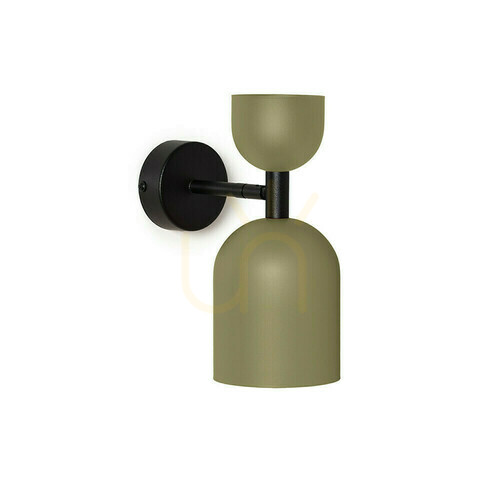 Check SUPURU olive green adjustable wall lamp, wall lamp with black tube UMMO