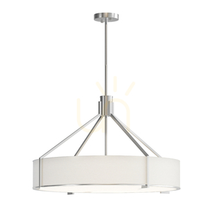 Doretto pendant light 700 mm satin nickel white metal glass fabric Open Design Highlights small 1