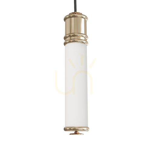 Check Omi Gold Pendant Light Open Design Highlights White Opal 10W 3000K LED