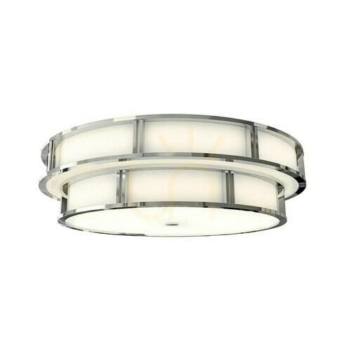 Check Plafon Piano Cromo 80 cm White Metal Glass Fabric Open Design Highlights