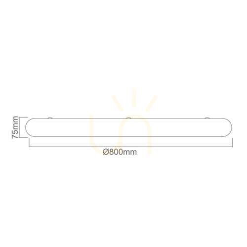 Check Plafond Piatto 800 mm White Toupe LED 3000K Open Design Highlights