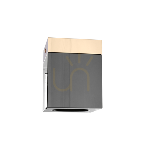 Check Ceiling Light Cubo by Open Design Highlights Black Gold Metal GU10