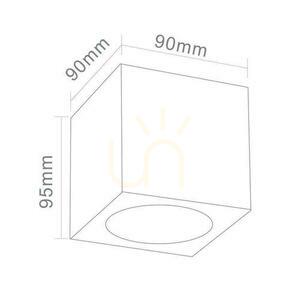Ceiling Light Cubo by Open Design Highlights Black Gold Metal GU10 small 2