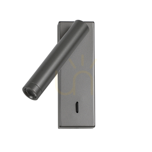 Check Italux LED Wall Lamp Gray Aluminum 3000K WL-21017-GR