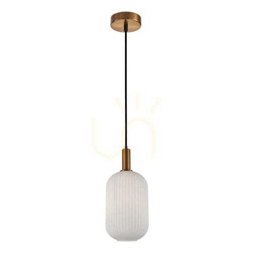 Check Pendant Light Italux Della White Gold Glass E27 20 cm PND-31982-1A-GD