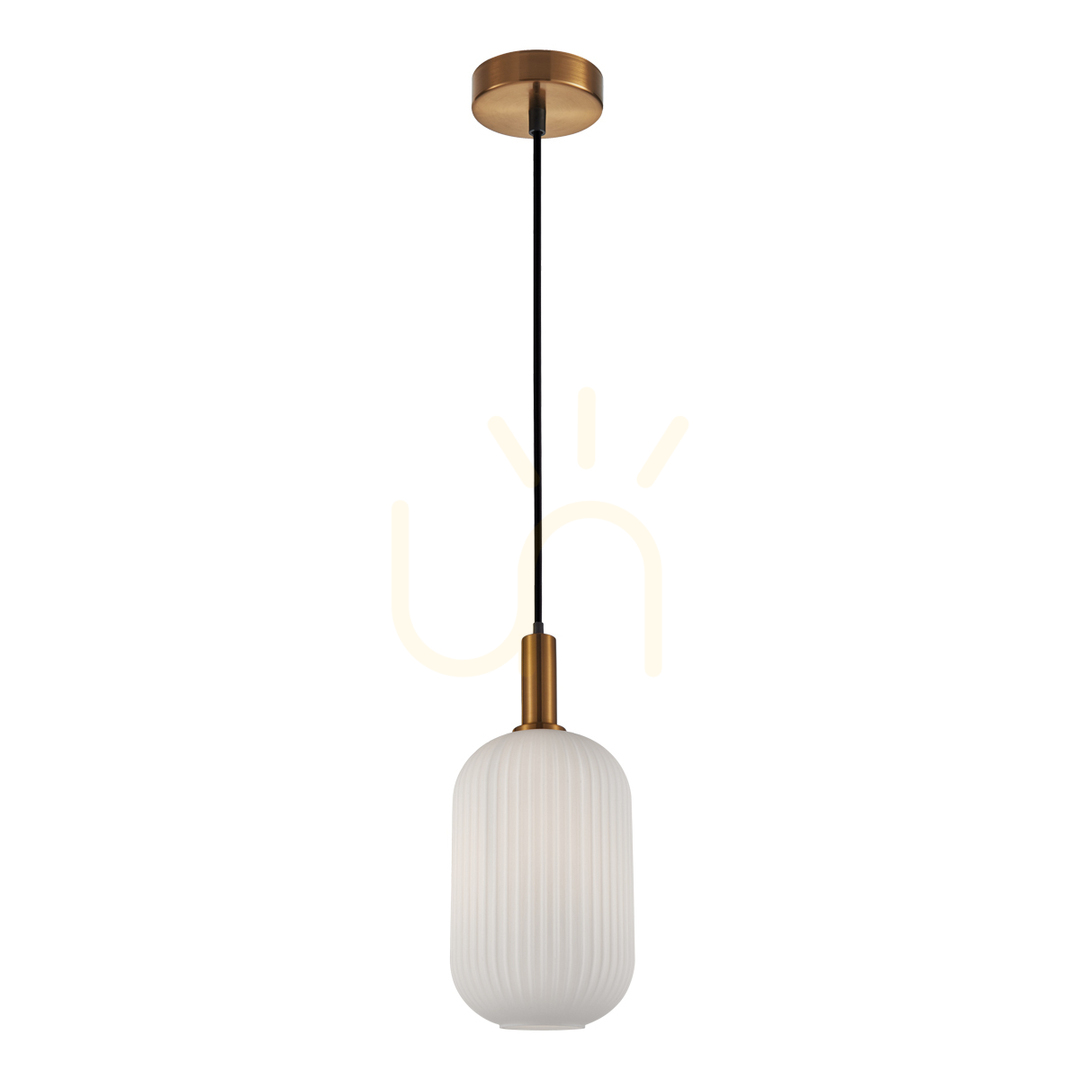 Pendant Light Italux Della White Gold Glass E27 20 cm PND-31982-1A-GD