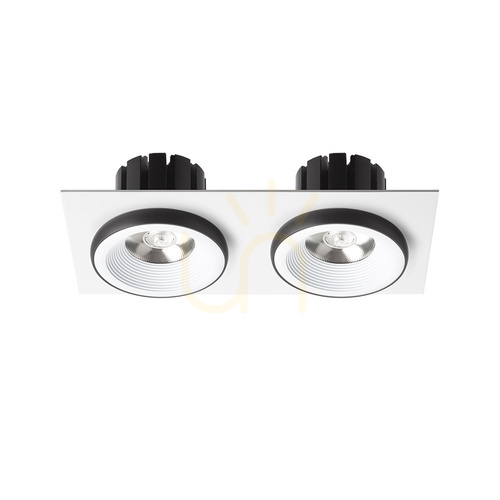 Check Set of recessed spotlights Rendl SHARM SQ II LED 2x10W 3000K white/black R14584