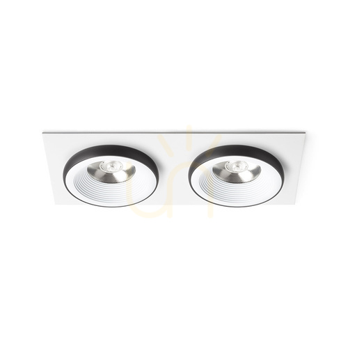 Check Set of recessed spotlights Rendl SHARM SQ II LED 2x10W 3000K white/black R14584