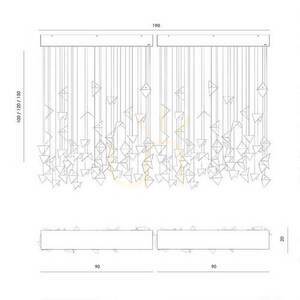 Designer Chandelier FALL 2 Gold LGH0932 - Gie El small 7