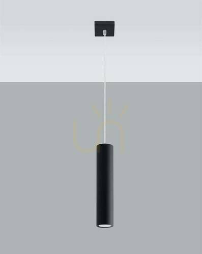 Check Pendant lamp LAGOS 1 black Sollux