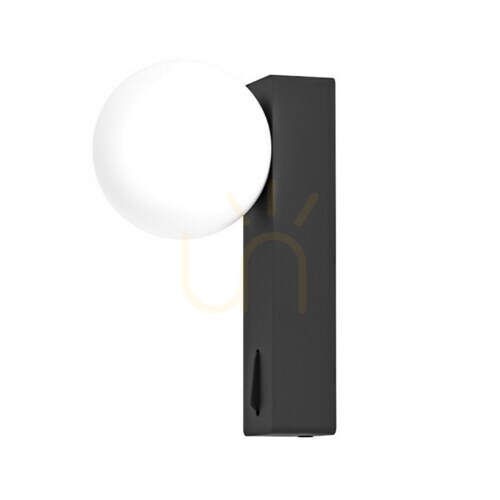 Check Wall Lamp Open Design Highlights Boletta White Opal Metal Glass G9 80 mm